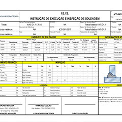 Elaboração e revisão de procedimentos de soldagem, pintura de ENDs